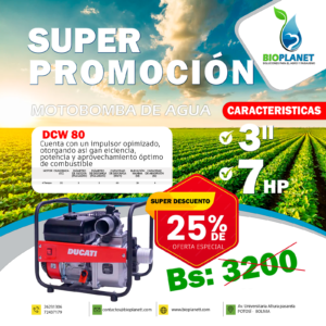 MOTOBOMBA DE AGUA DE 3"